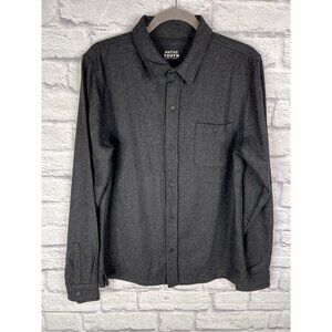NATIVE YOUTH Men's Black Wool Button Down Shirt NWOT Medium